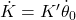 \dot{K} = K'\dot\theta_0